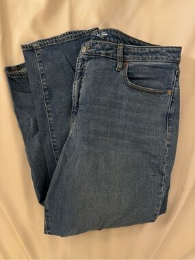 Old Navy Women's OG Loose Jeans - Classic Blue Denim